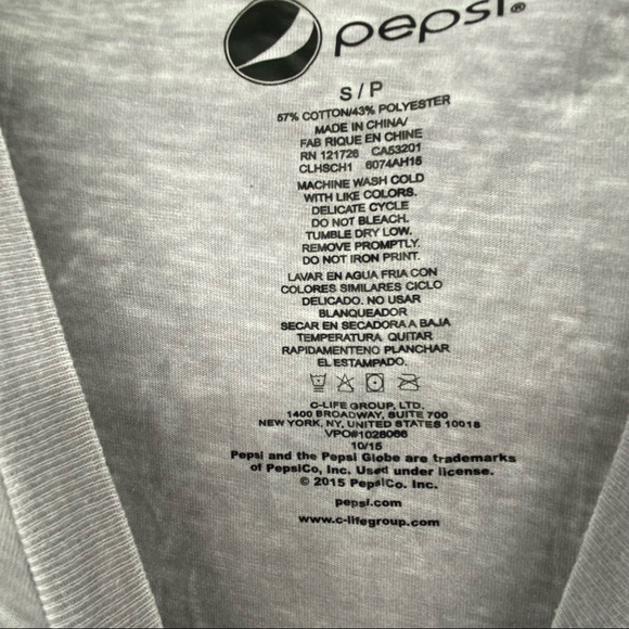 Pepsi Sz S/P Grey Tee Catch That Pepsi Spirit - Picture 2 of 5